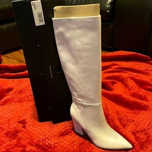 Nine West Shoes | Gabal Heel Boots (BRAND NEW) | Color: White | Size: 9